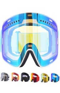Magnetic Ski Goggles Winter Snow Sports Snowboard Goggles Antifog UV Protection Snowmobile Spherical Riding Skiing Eyewear Mask 29659449