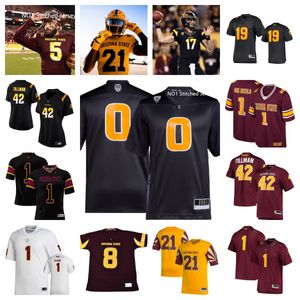 NCAA 2023 Arizona State Sun Devils Football Jersey 93 Tristan Monday 29 Shawn Russ 23 Keontez Bradley 13 Josiah Cox 45 K'Vion Thunderbird 73 Isaia Glass 0 Jordyn Tyson