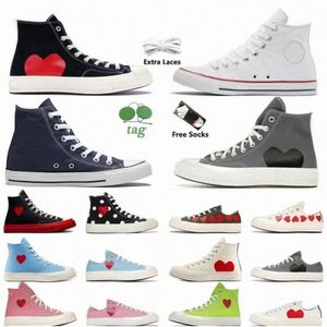 Conlucilità degli anni '70 Classic Canvas Casual Shoes Platform High Low Love Black White Red Star Big Cdg Eyes Mens Women Y5ZQ#