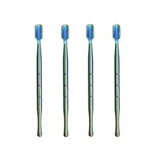 Acessórios arco-íris dab ferramenta para caneta de erva seca dabber ferramentas de aço inoxidável 106-122mm escolhendo cera óleo tabaco tubo enail kit