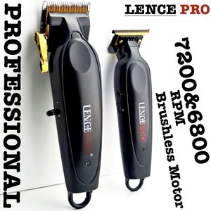 ヘアトリマーlenceプロのプロのメンヘアクリッパーフルメタルハウジングブラシレスモーター6800PRM7200PRMカービング電気サイザーバーバーショップ231206