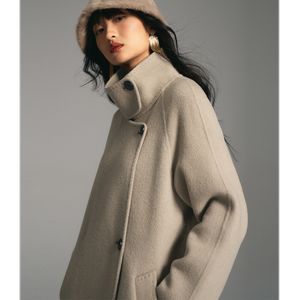 23 Autumn/Winter New Korean Style 100% wełniany szyja długa wysokiej klasy płaszcz wełniany dla kobiet