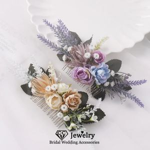 Headwear Hair Accessories CC Flower Comb Wedding For Women Engagement Jewelry Bridal Headdress Romantic Hairwear Combs High Quality 8490 231207