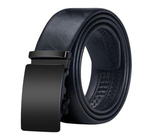 Lager i USA Mens Belts Cowhide Designer Belts Men Högkvalitativ äkta läder Automatiska spännen Ratchet Bälten DK00506570164