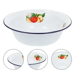 Set di stoviglie Piatto smaltato Bacino Utensili da cucina in acciaio inossidabile Ciotola cinese Server per zuppa domestica