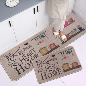 Carpets Modern Kitchen Letter Print Floor Mat Living Room Decor Carpet Home Hallway Entrance Doormat Balcony Door Anti Slip Rug 231207