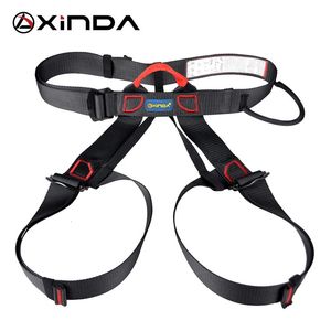 Mosquetões Xinda Profissional Esportes Ao Ar Livre Cinto de Segurança Rock Mountain Climbing Harness Suporte de Cintura Metade Arnês Sobrevivência Aérea 231206