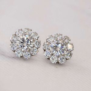 Round Cut Solitaire Moissanite Diamond Engagement Wedding Earrings for Women's Earring