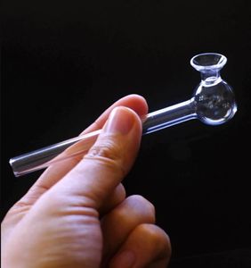 Glaspfeife kugelförmiges transparentes Glas Kleine tragbare waschbare Mini-Pfeife Dab-Stroh-Bubbler Ölbrenner-Rohrrohr für Wasserpfeifen-Rigs Wasserbongs