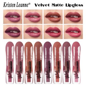 Waterproof velvet matte lip gloss Brown Nude Pigment Dark Red Long Lasting Velvet matte Lipstick Women Makeup Lips Glaze