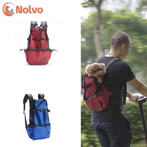 Dog Hiking Pet Travel Backpack Outdoor Ventilation Breathable Bicycle Motorcycle Sport Mesh Bag Drop 231206