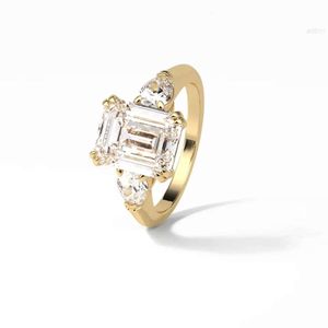 Utmärkt kvalitet VVS Diamond Engagement Moissanite Rings for Women Lyxig ring från indisk leverantör