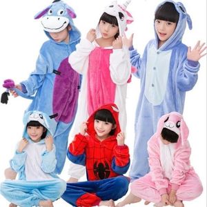 Pijamalar Kış Noel Çocuk Unicorn Pijamalar Stitch Panda Onesie Pijamalar Erkekler için Pijama