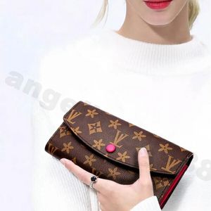 Tryckt Luxurys designer plånbok mode äkta läder lång kortväska fällbara plånbok söta mynt pursar kvinnokorthållare designers crossbody väskor plånböcker väskor