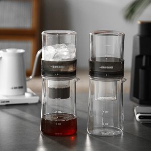 Coffee Pots MHW 3BOMBER 2 4 Cup Cold Brew Maker 600ml Iced Pot with 100pcs Filter Paper 300 Mesh Fine Filters Camping Tools 231206