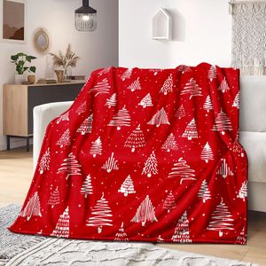 Blankets Christmas Tree Blanket Microfiber Super Soft Throw For Bed Bedspread Sofa Decorative Camping Picnic Winter Warm 231207