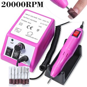 Equipamento da arte do prego 20000rpm máquina de broca profissional arquivo elétrico para manicure unhas toenail pedicure ferramentas 231207