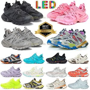 Paris Track LED 3.0 2.0 Casual Shoes Designer Mens Womens Fashion Walk Tracks Runner Sneakers Platform Bottom All Black and White Pink Yellow Balencaigas Trainer