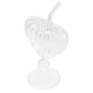 Bicchieri da vino Bicchiere da cocktail per feste Bicchiere unico per la casa Calice Bicchiere Piegato a forma di cuore di paglia Alto borosilicato Alto per bevande