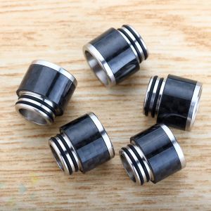 SS Carbon Fiber Drip Tips TFV8 Wide Bore Drip Tips 810 munstycken för TFV8 Big Baby TFV12 Rökningstillbehör BJ