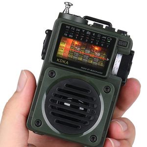 Portátil S ers KDKA 700 701 rádio de música portátil banda completa FM MW SW WB receptor subwoofer Bluetooth 5 0 s er Cartão TF reproduz digital 231206