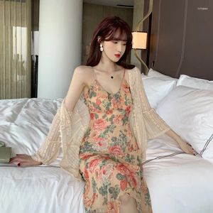 Casual Dresses Summer Women Dress Sexy Party Chiffon Floral Elegant Clothes Sundress Prom Long Club Outfits For Woman's Clothing 2023
