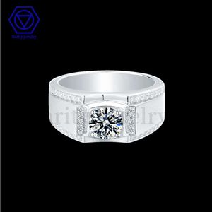 Stok Damlada Nadirlik Nakliye Fine Hip Hop Takı Yıldönümü Hediyesi Erkek Arkadaşı S925 VVS Diamond Moissanite Ring Erkekler