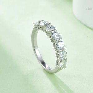 Runde Vvs Diamanten Großhandel Edlen Schmuck Diamant Dame Hochzeit Verlobung Damen 925 Sterling Silber Damen 4mm Moissanit Ring