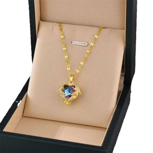 Amor pingente colar trevo colares coração homens gelo fora corrente diamante cd designer para mulher canal charme ouro cruz westwood s jóias