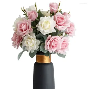 Kwiaty dekoracyjne 85 cm jedwabna róża sztuczna symulowana domowa dekoracja kwiatowa ślub ślubny droga wiodąca ściana łuku fałszywa