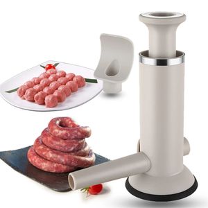 Utensili per carne e pollame 2 in 1 Macchina per la produzione di salsicce verticale Kit per la produzione di salsicce Riempitore manuale per polpette Cucina 231206