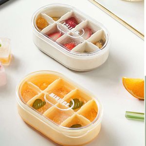 New Ice Cream Tools Ice Cube Trays Reusable Food Grade Silicone Ice cube Mold Fruit Ice Maker with Removable Lids Kitchen Tools Freezer Summer Mould