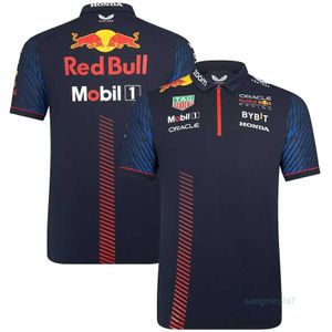 T-shirt da uomo T-shirt da esterno F1 Racing 2023 New Team Polo a maniche corte da uomo Asciugatura rapida Summer Shop Work Car Suit Nko7