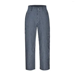 Jeans pour hommes Mâle Vertical Stripe Confort Denim Jambe droite Détendu Plat Avant Jean Coupe Pantalon Parachute Pour Hommes