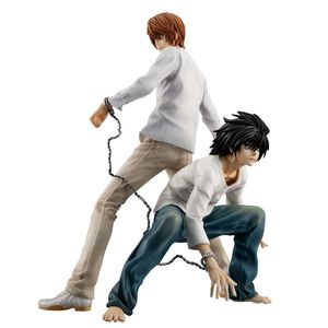 Figury zabawek akcji 24 cm notatka anime figura światło yagami l. Rysunek 1160# Yagami Light 1200# l Figurine Figurine Model kolekcjonerski Model Doll Toy 231207