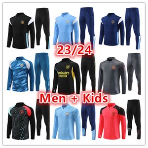 2023 2024 MAN SOCCER TRAFESSIT CITY HAALAND HAND ZIP Training Suit Men Kids Long SPORTS SPORTSTION TRAKESSUITS KIT 23/24 BOYS Girls Survatment Foot Foot Chandal