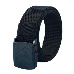 Cinture Cintura decorativa da uomo in nylon casual con fibbia a chiusura liscia per adulti e ragazzi adolescenti