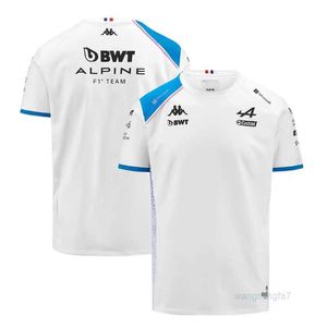 Мужские футболки Уличные футболки Горячий продавать гоночный костюм F1 2023 года Renault Racing Team Edition Круглый вырез Дышащий быстросохнущий мужской крус с короткими рукавами
