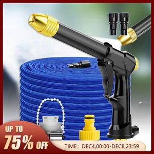 Garden Hoses High Quality Flexible Expandable Garden Hose High Pressure Nozzle Spraye Washer Gun Car Wash Hose Expandable Garden Water Hose 231206