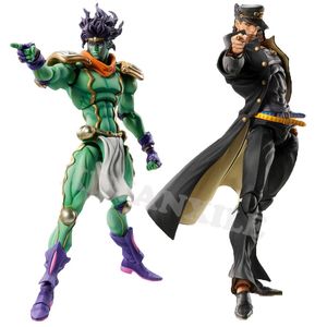 Action Toy Figures 25 cm Super Action Statue Big Star Platinumjotaro Kujo Figura Anime Jojos Bizarre Adventure Partiii Action Figure Doll Toys 231207