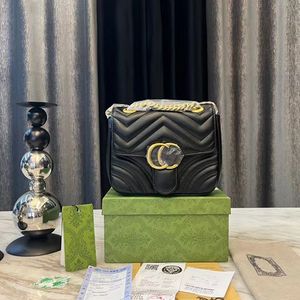 Tasarımcı Çantalar Zincir Çantası Ekose Flep 5a CF Havyar Omuz Çanta Altın Gümüş Zincir Deri Deri Deri Çift Mektup KOŞU TOPLU TÜKLEYECE STRIPE LADY MESSENGER