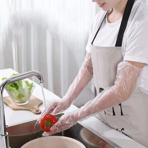 使い捨て手袋10pcsロングアームグローブ頑丈なキッチン洗浄多機能60cm