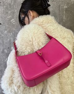 designer bags hobo bag 5A shoulder handbag leather chain double letter solid color buckle square stripe lady sling crossover messenger hot pink bag free shipping A6