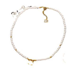 Colares de canal banhados a ouro colares de pérolas gargantilha pingente de letra declaração moda feminina colar acessórios de joias de casamento suprimentos