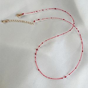 Charme pulseiras artesanal sangue grânulo tornozeleira ajustável pulseira colar para adulto dropship