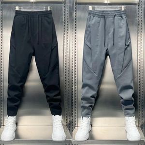 Herrbyxor joggar casual koreanska sweatpants träning springa gym fitness grå sport solida byxor av hög kvalitet män kläder