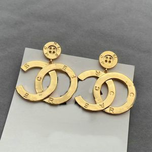 Vintage Dangle earrings for women letter Gold Hoop earrings designer jewelry women earrings accessories