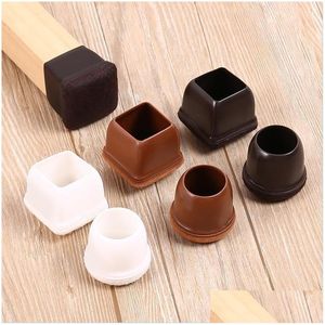 Furniture Accessories Round Square Table Chair Leg Protectors 0 75/1/1 25 Inches Floor Bottom Er Feet Pads Caps Drop Deliv Delivery Ho Dh2Fo