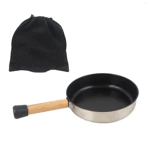 Pfannen Camping Bratpfanne Nonstick Fry Equipment Herd mit abnehmbarem Griff flache Grillplatte für Picknick