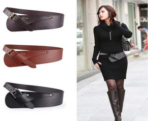 TopSelling New Black Wide Corset leather Belt Female Tie Obi thin brown Bow leisure Belts for Women Wedding Dress Waistband lady D9730568